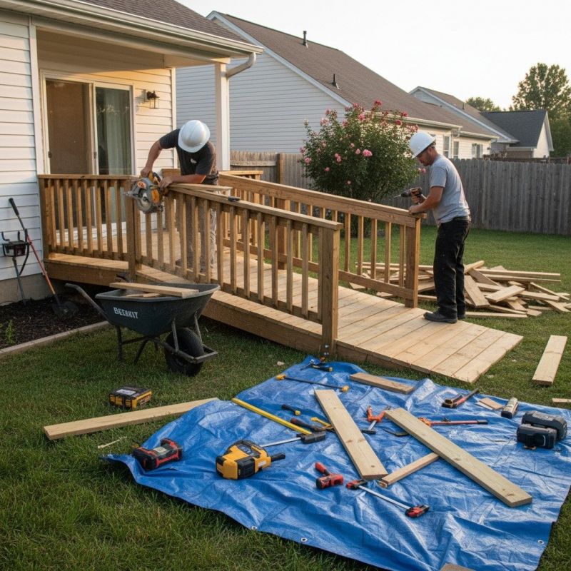 Local Wood Ramp Installation pros at work